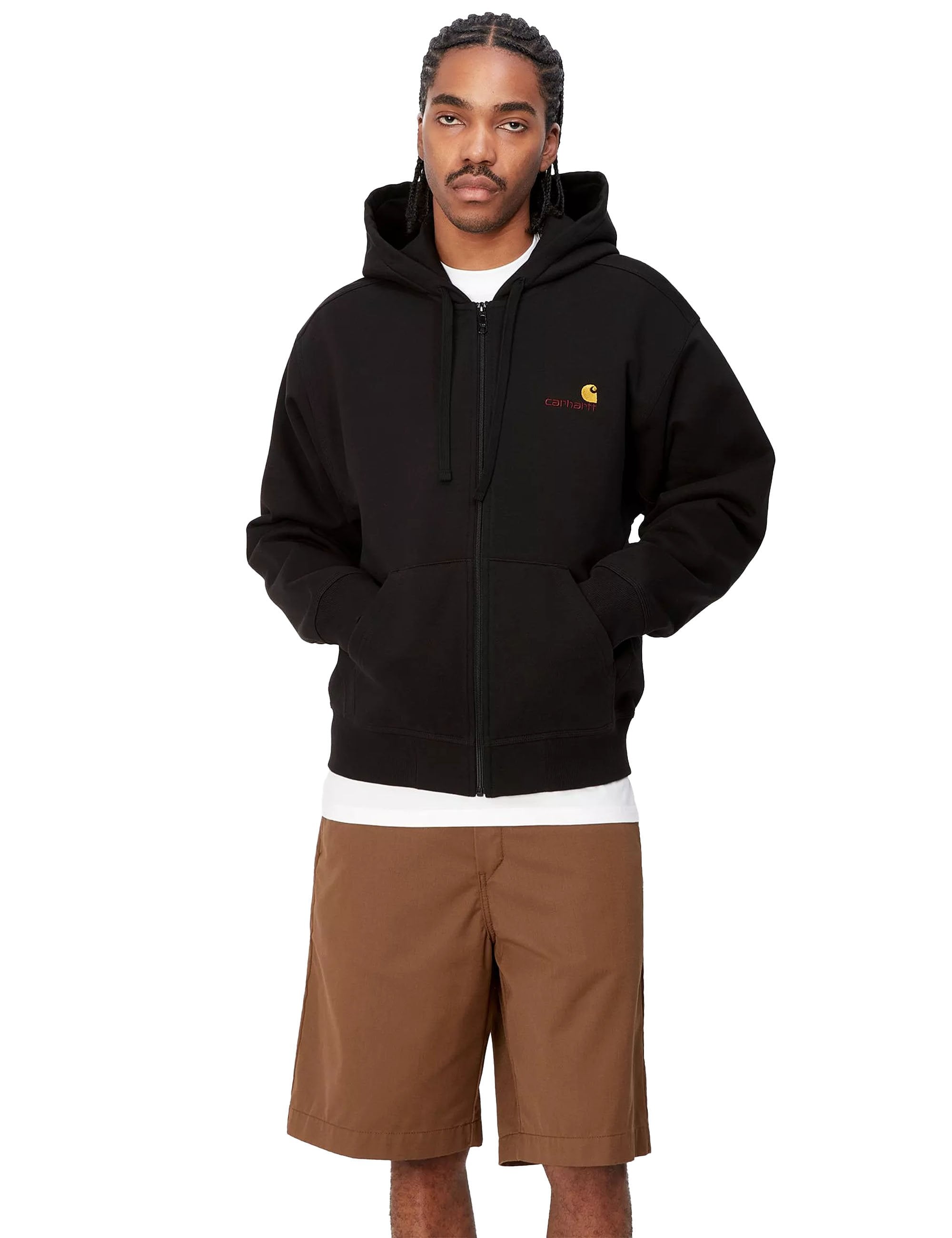 Carhartt WIP American Script Hooded Jacket - Black
