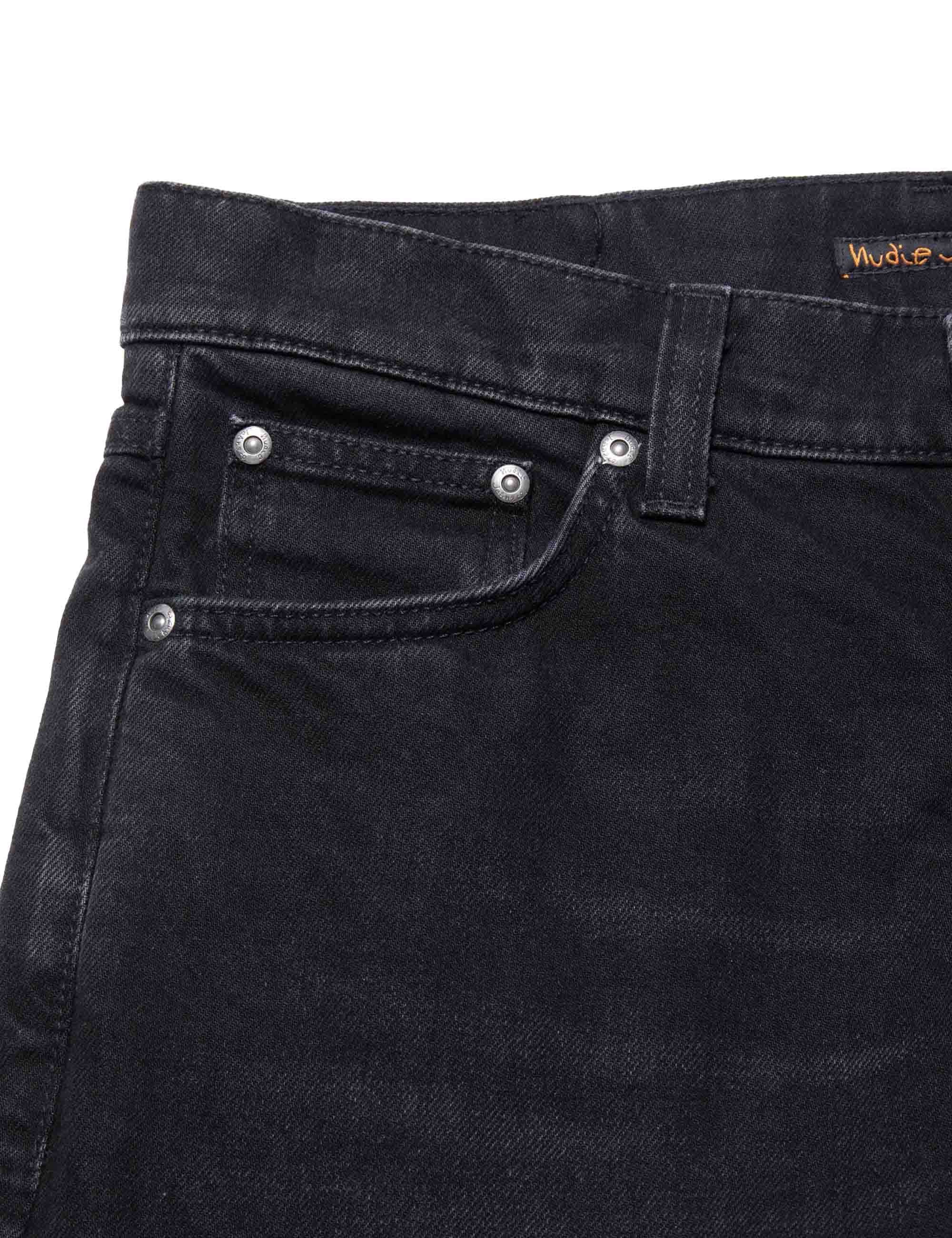 Nudie Jeans Solid Ollie Jeans - Black Steel Wash