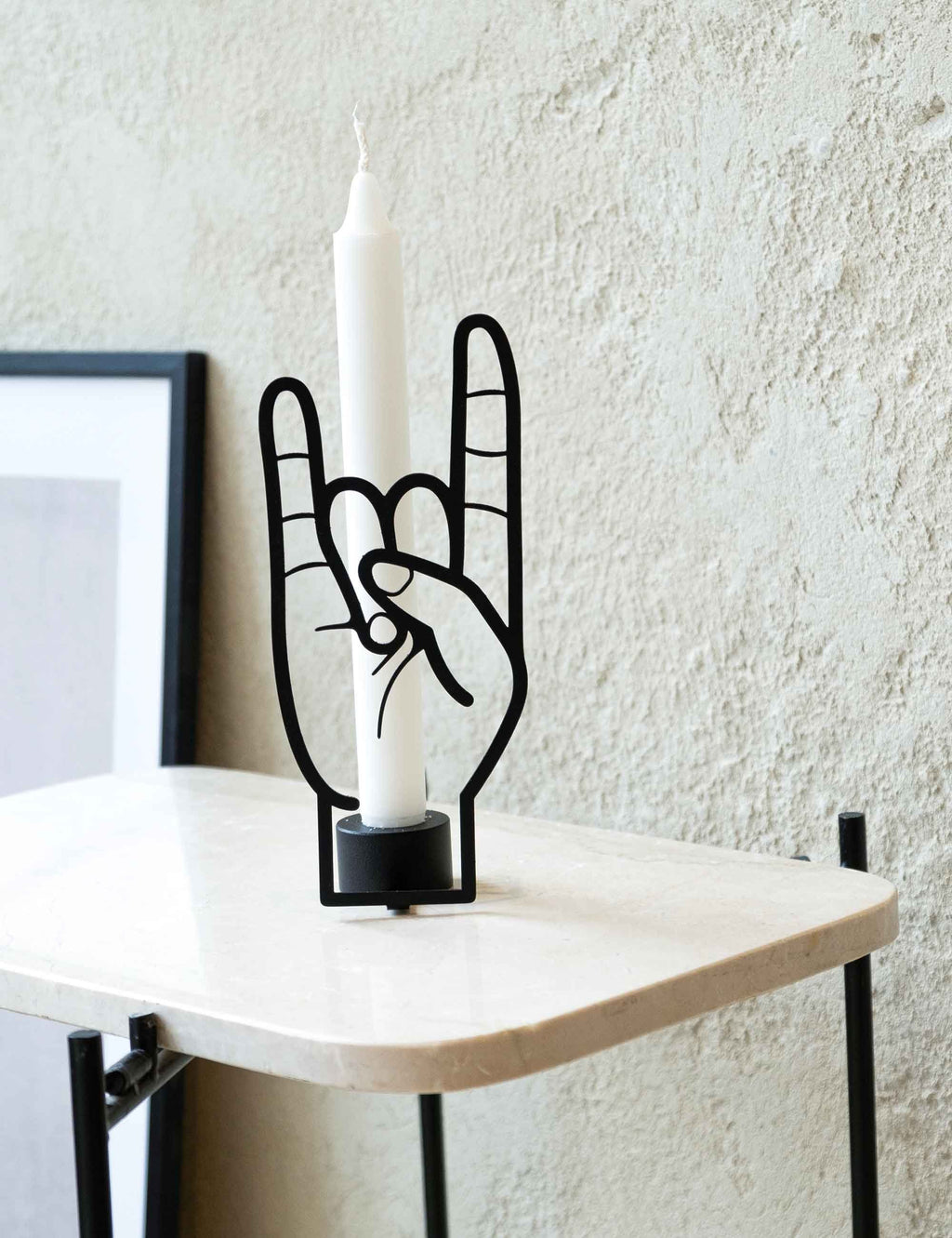 Rock You Candle Holder - Black