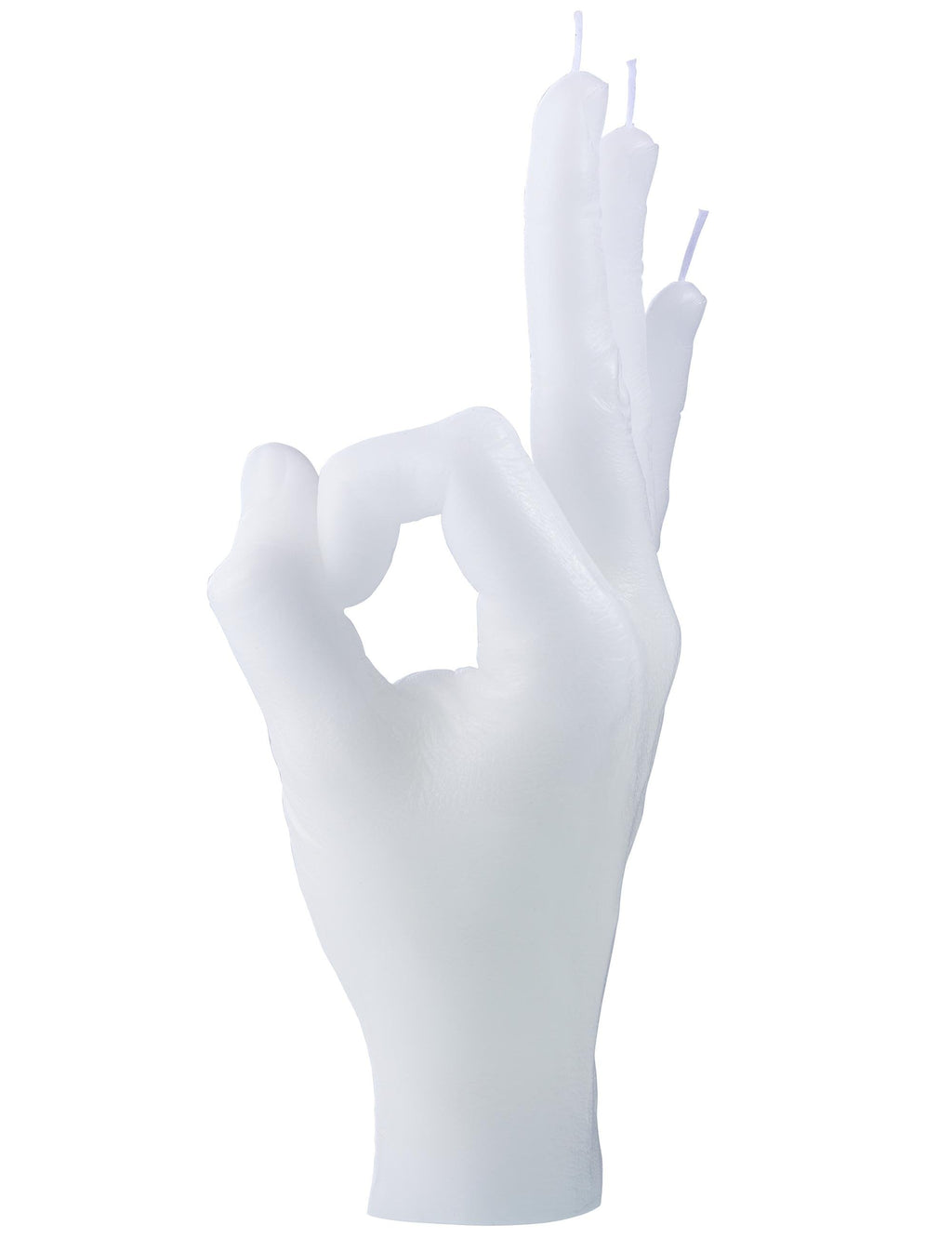 OK Hand Candle - White