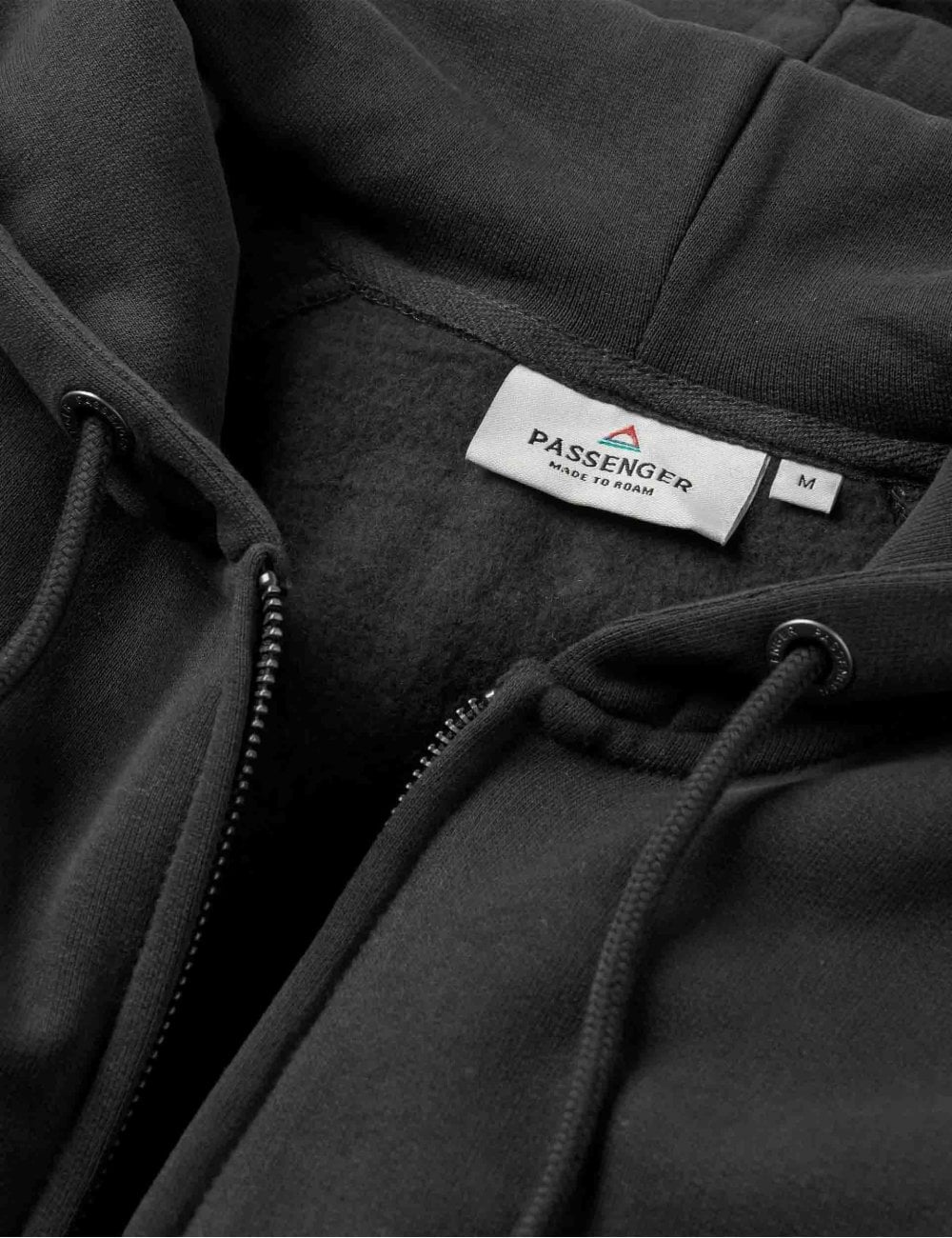 Heritage Recycled Cotton Full Zip Hooded Sweat - Black