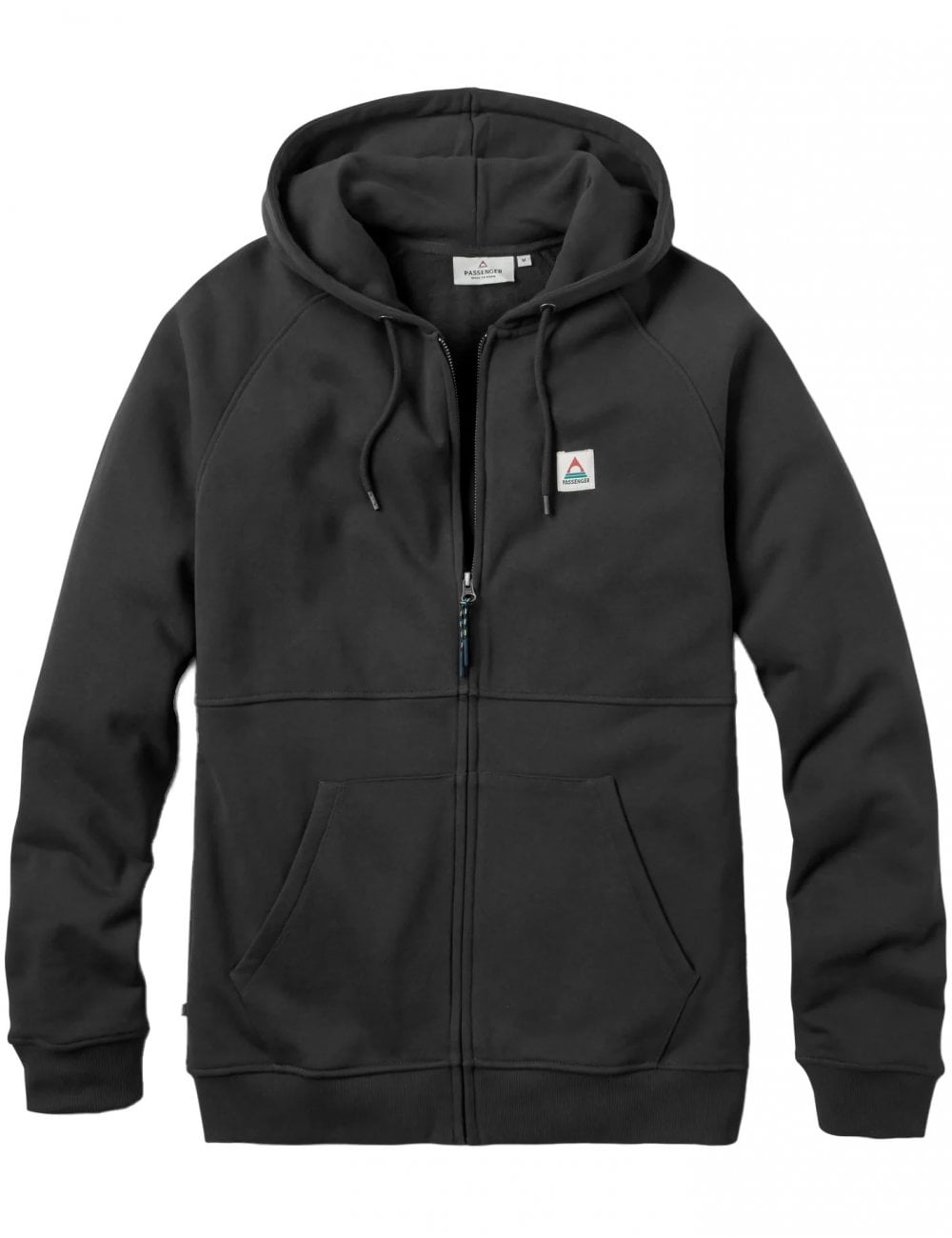 Heritage Recycled Cotton Full Zip Hooded Sweat - Black