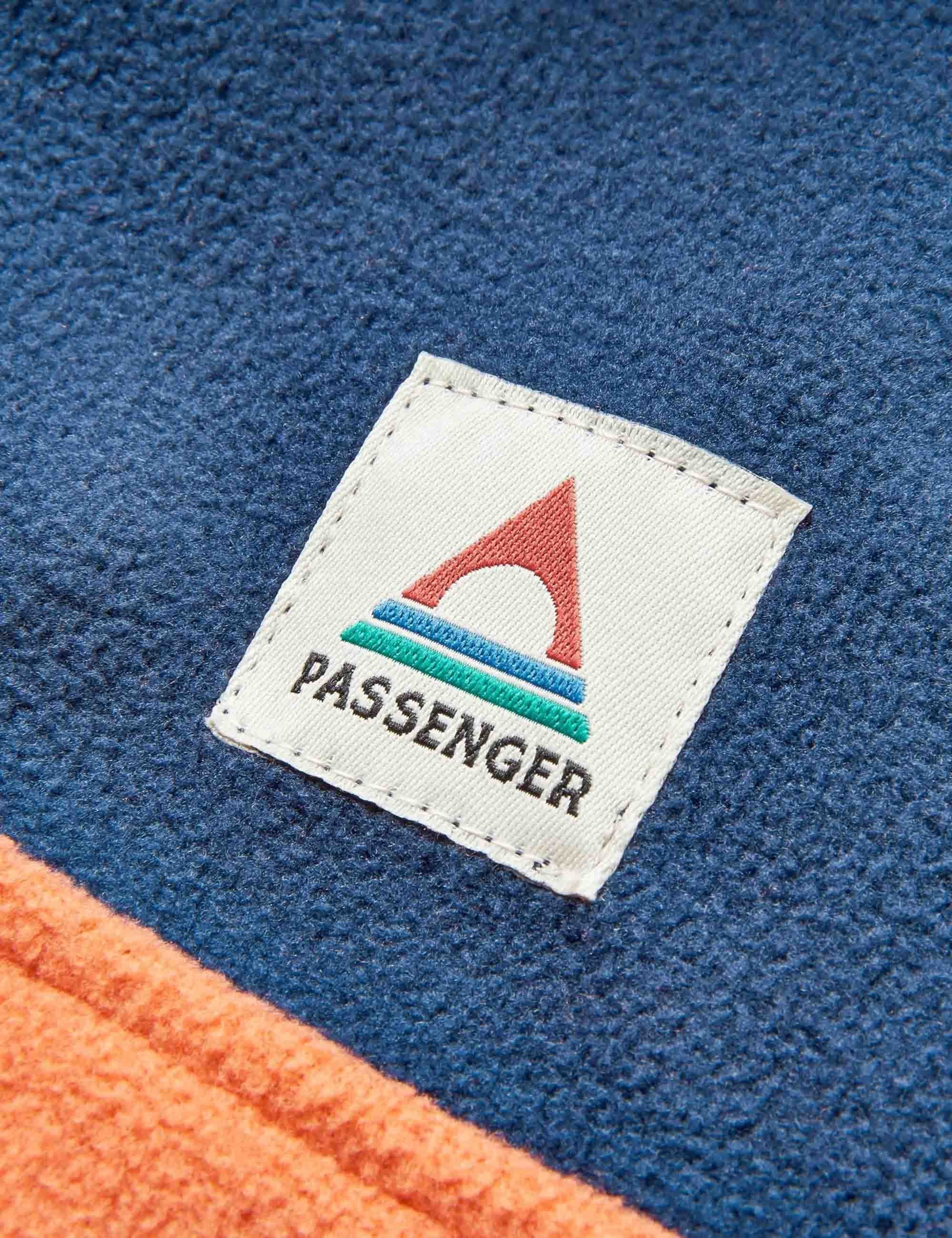 Set Off Polar 1/4 Zip Fleece - Rich Navy/Burnt Orange