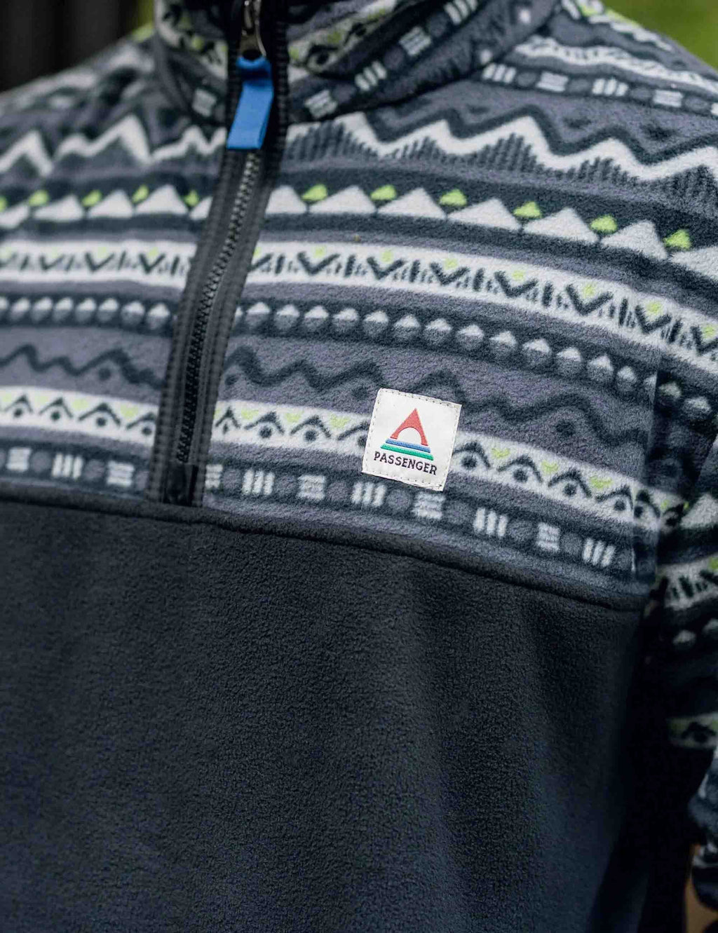 Set Off Polar 1/4 Zip Fleece - Mountain Geo Charcoal