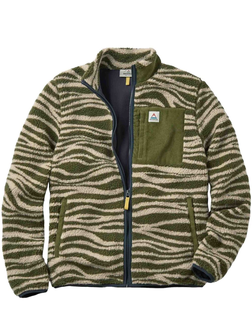 Trekker Deep-Pile Sherpa Fleece Jacket - Strata Khaki