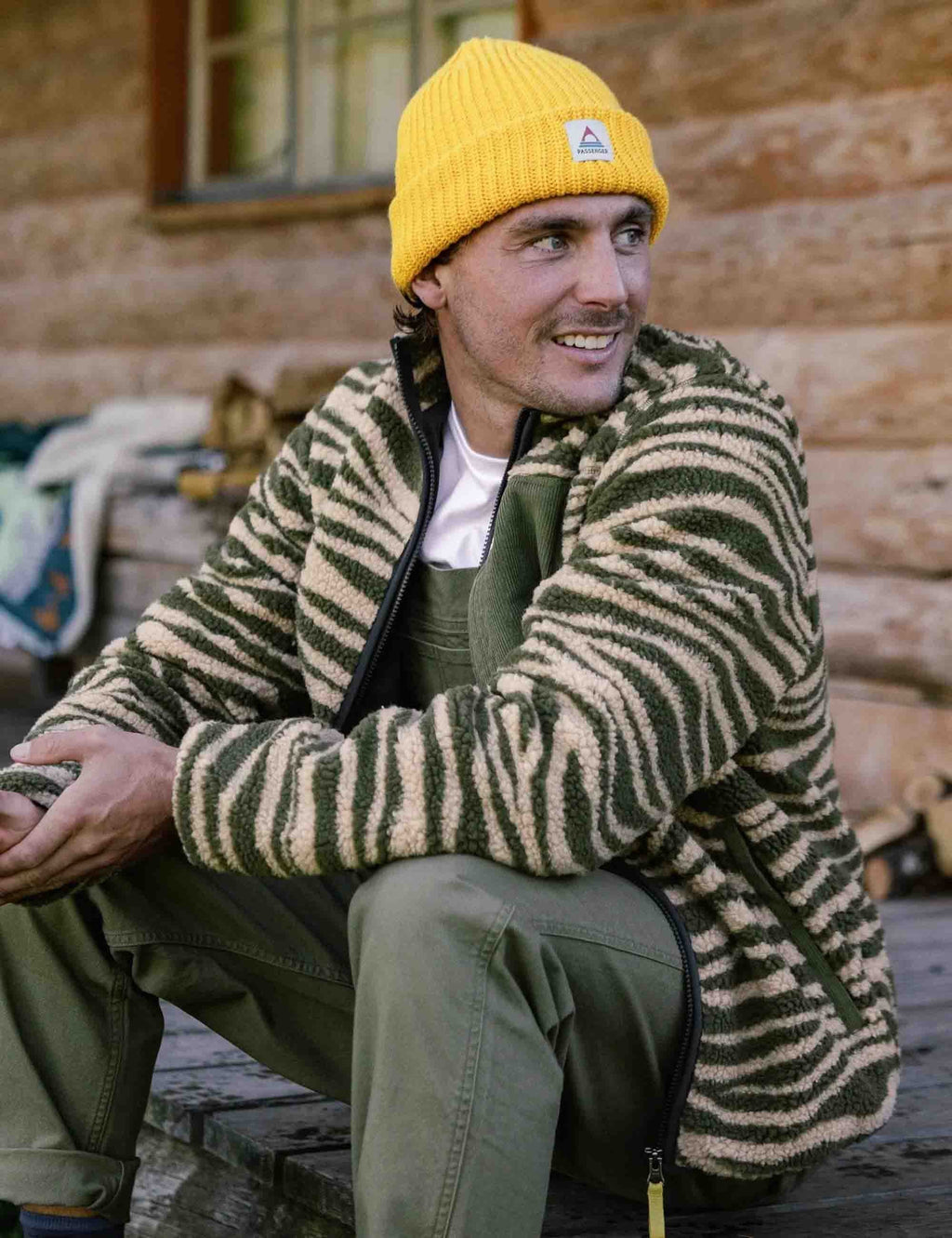 Trekker Deep-Pile Sherpa Fleece Jacket - Strata Khaki
