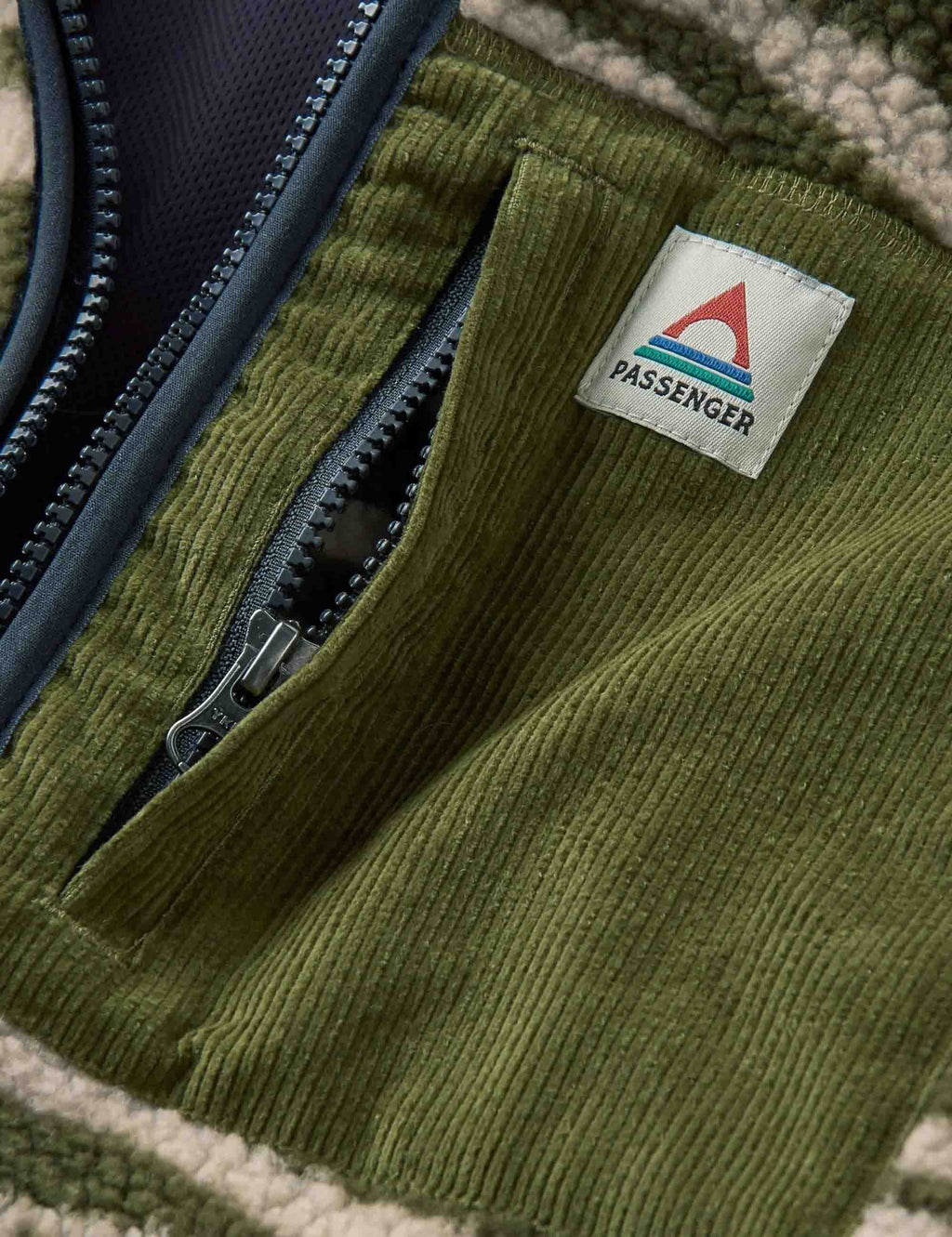 Trekker Deep-Pile Sherpa Fleece Jacket - Strata Khaki
