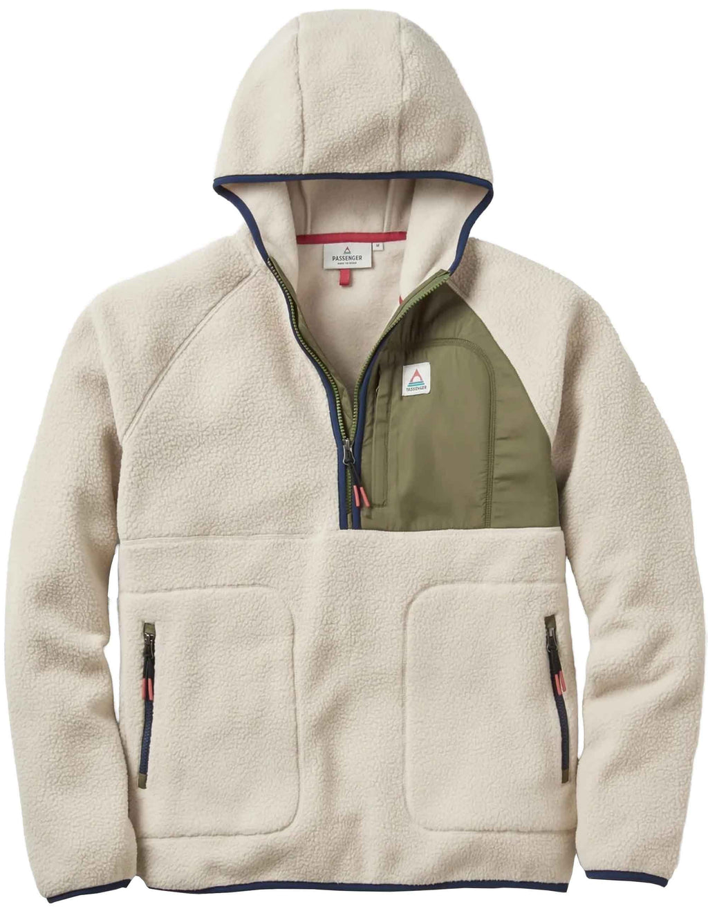 Ventura 1/2 Zip Sherpa Fleece - Oatmeal/Khaki
