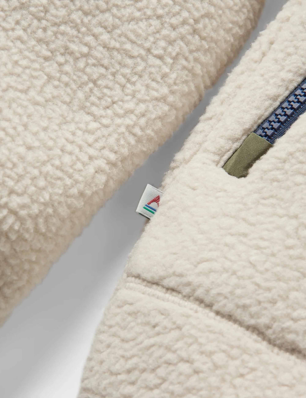 Ventura 1/2 Zip Sherpa Fleece - Oatmeal/Khaki