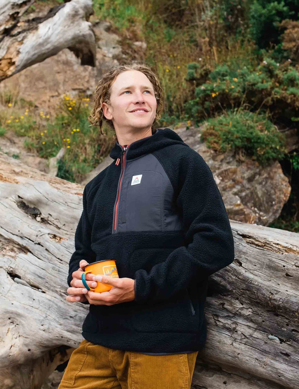 Ventura 1/2 Zip Sherpa Fleece - Black