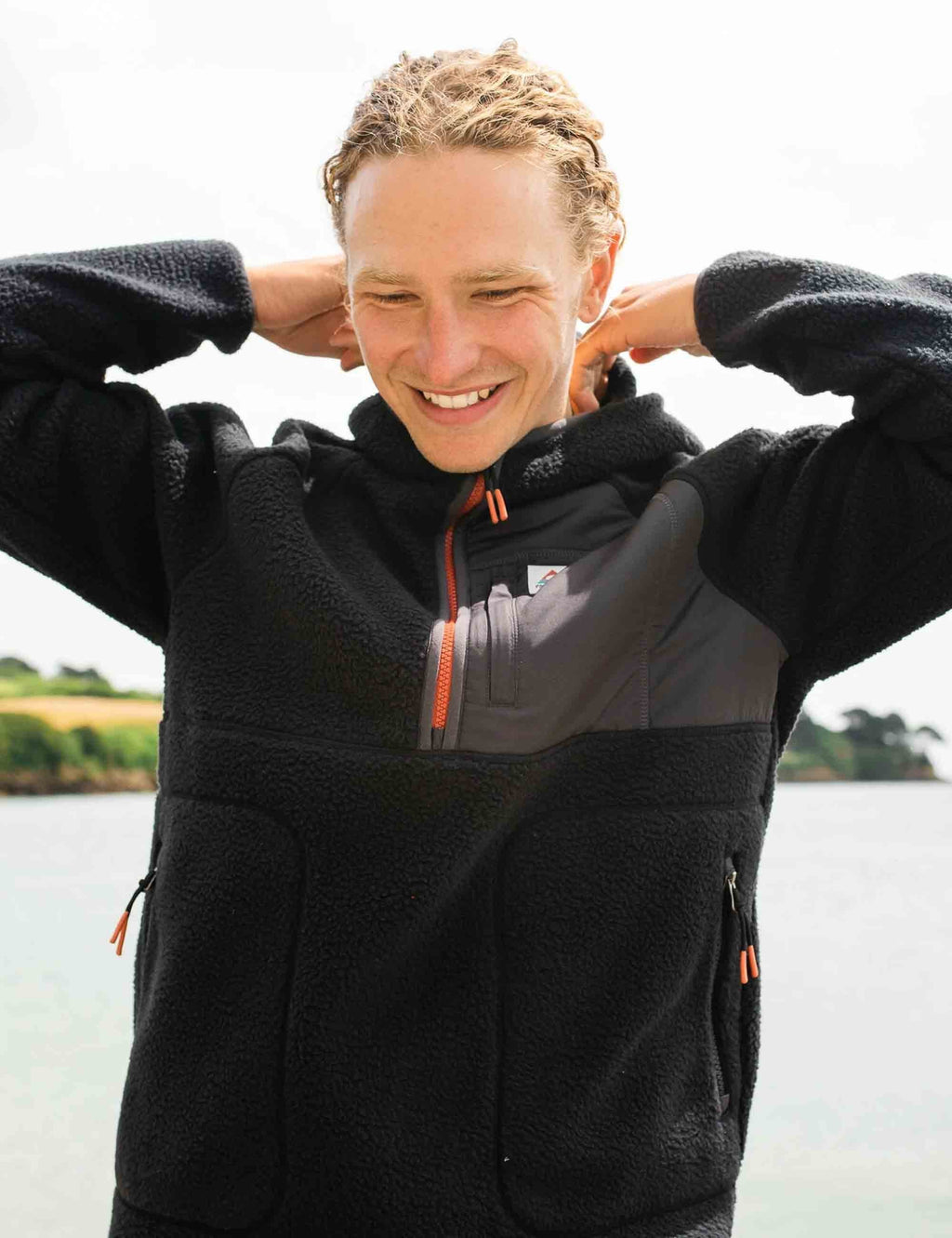 Ventura 1/2 Zip Sherpa Fleece - Black