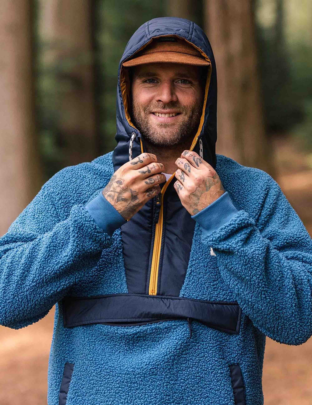 Woodland Polar-lined Sherpa Fleece - Blue Steel