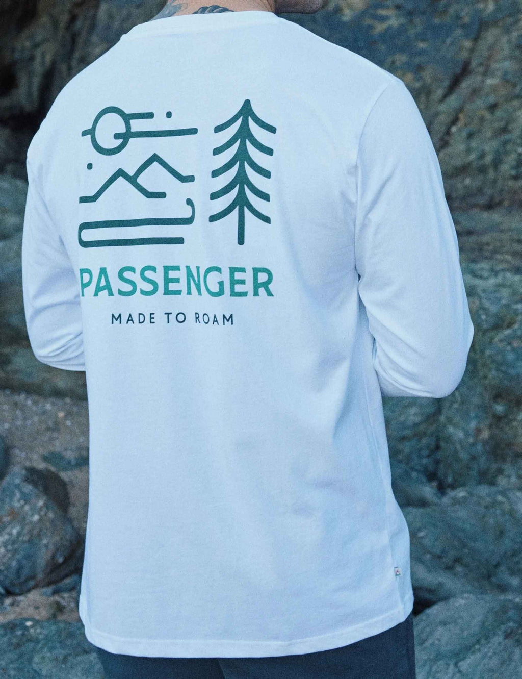 Phoenix Long Sleeve Recycled Cotton T-Shirt - White