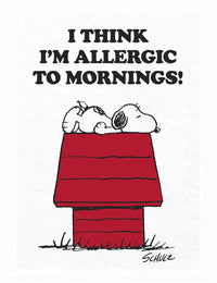 Snoopy Tea Towel - Allergic to Mornings