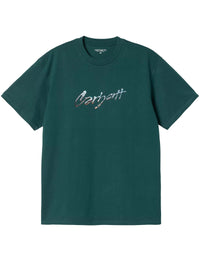 Drip Script T-Shirt - Malachite