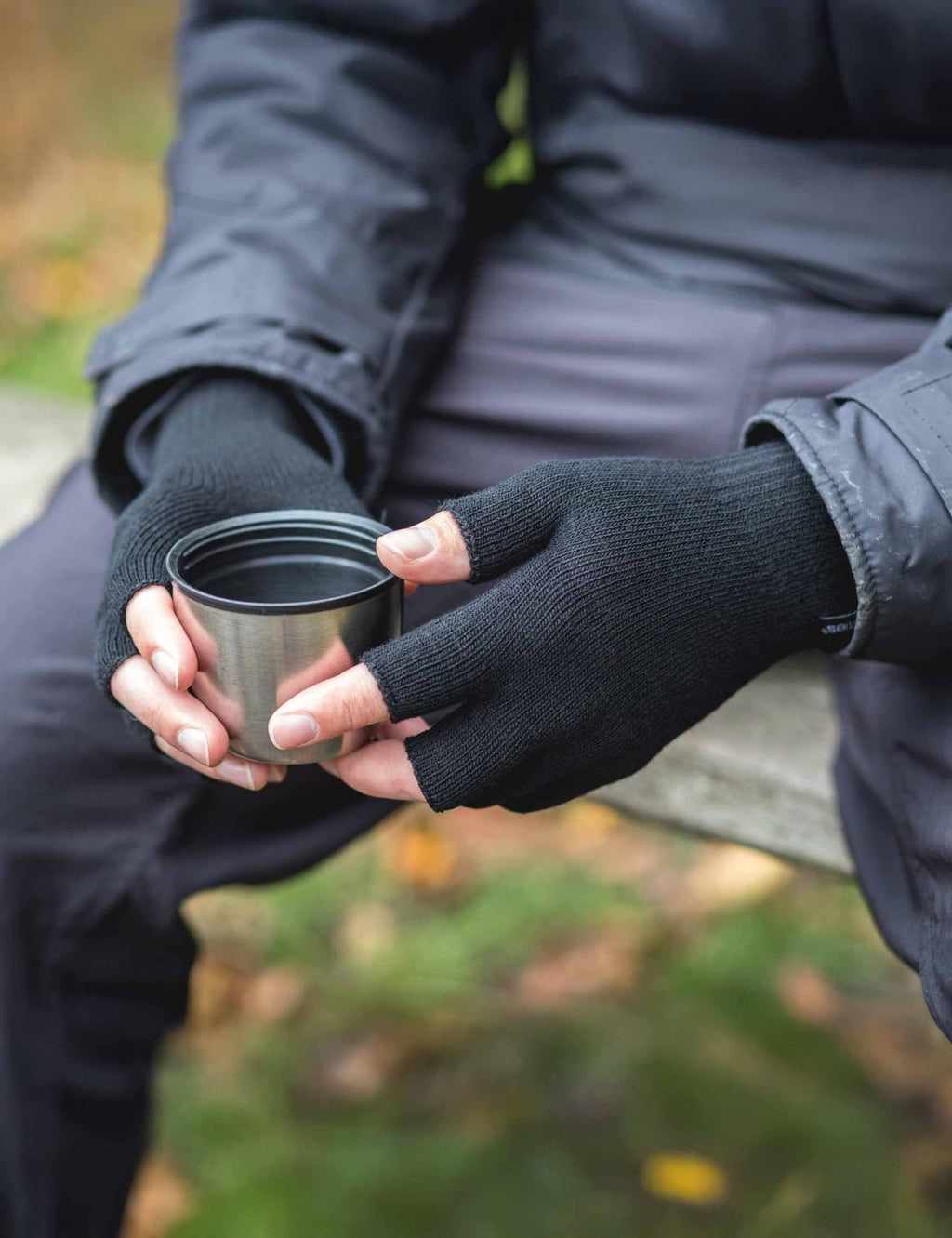 Fingerless Thinny Gloves - Black