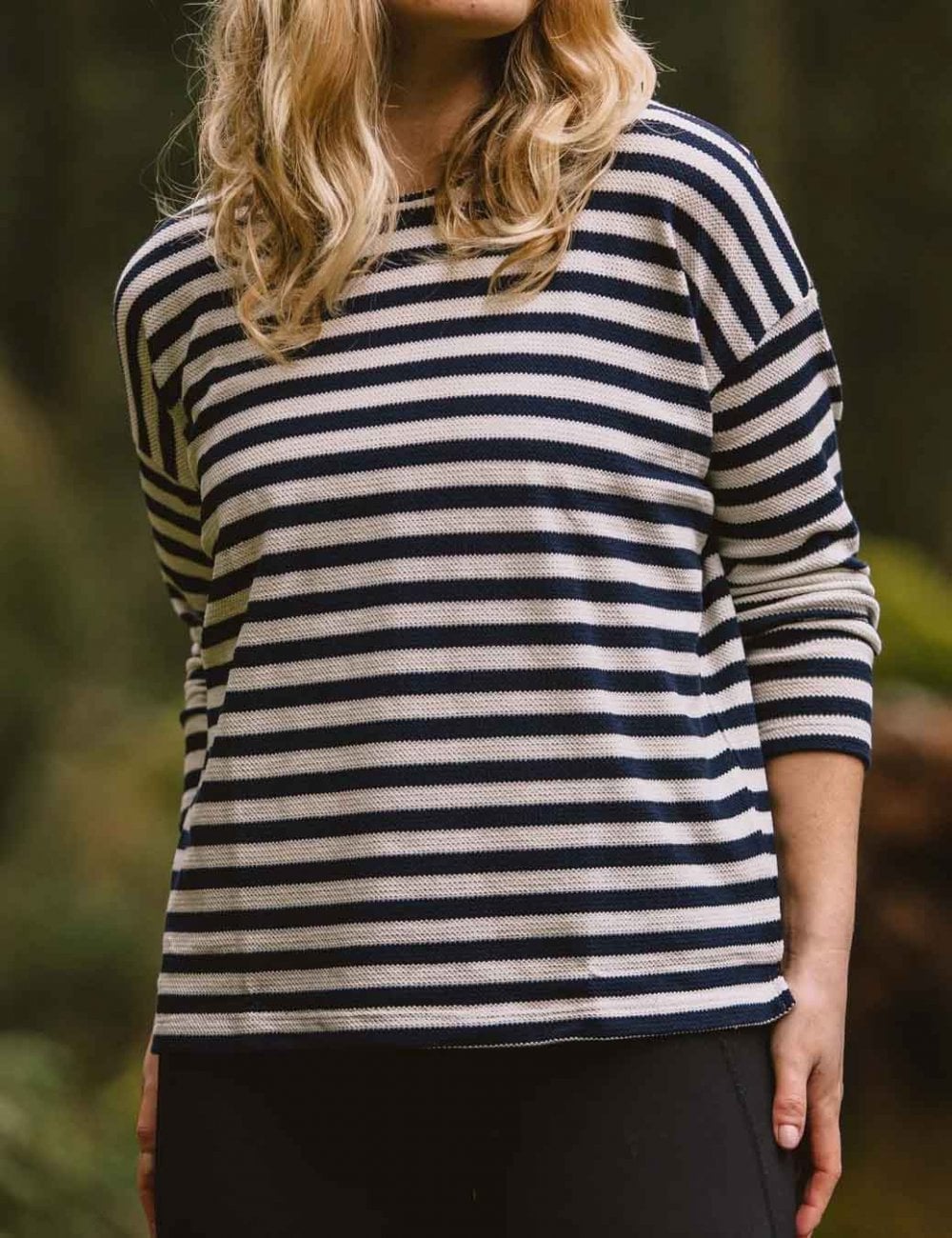 Women's Panorama Long Sleeve Stripe T-Shirt - Deep Navy