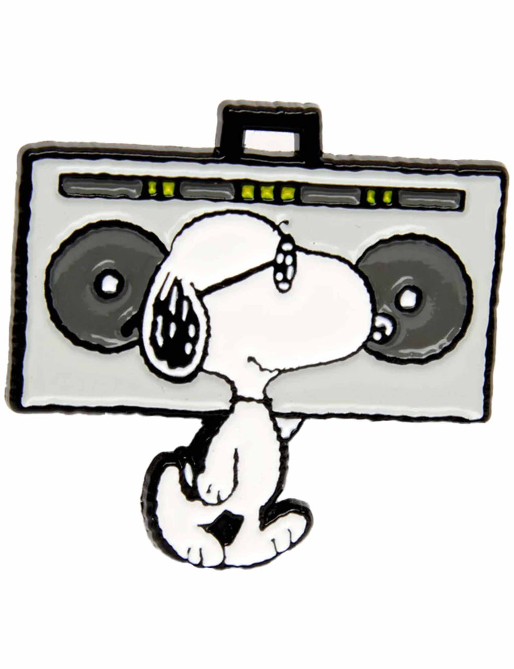 Snoopy Enamel Pin Badge - Music is Life, Boombox