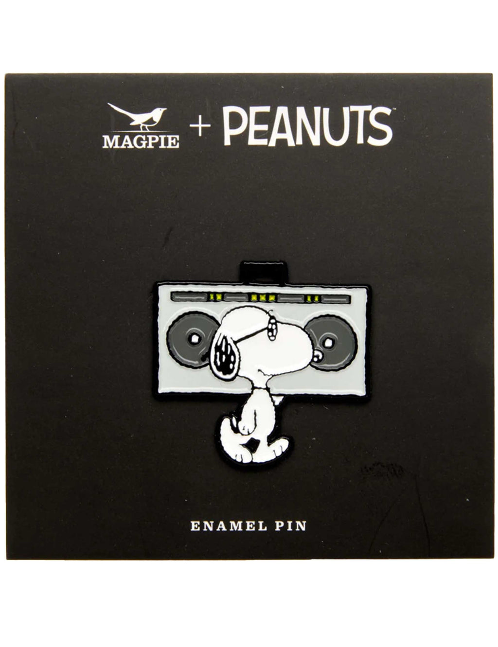 Snoopy Enamel Pin Badge - Music is Life, Boombox
