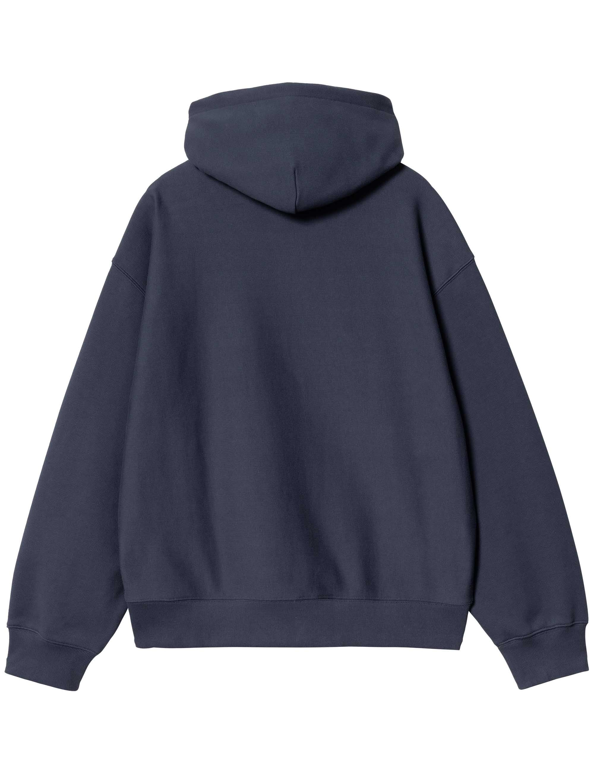 Carhartt WIP Label Script Hooded Sweatshirt — Blue | Glasgow – Fat