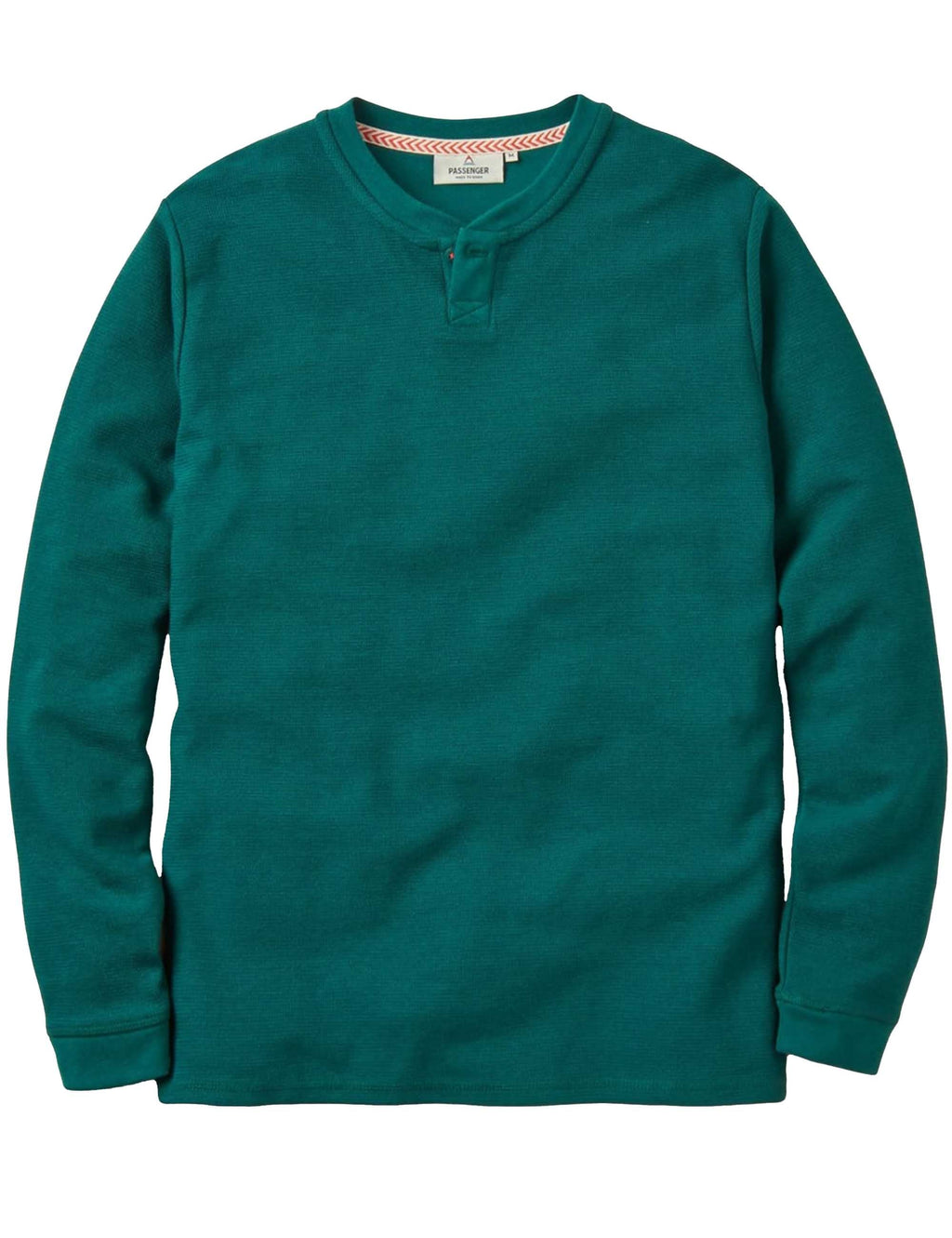 Stream Henley Long Sleeve Top - Rain Forest