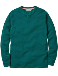 Stream Henley Long Sleeve Top - Rain Forest