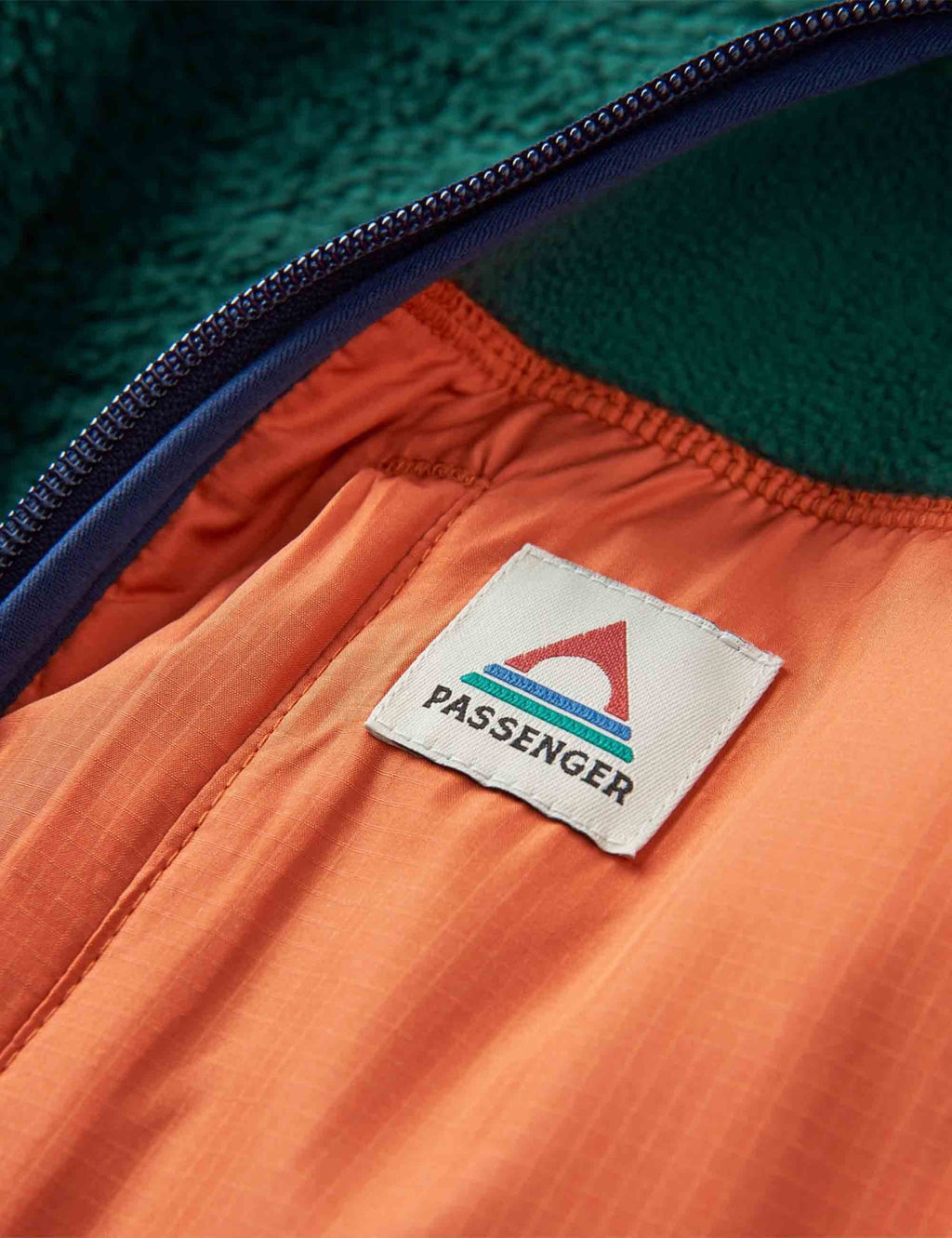 Loch Hooded Polar Fleece - Rain Forest/Rich Navy