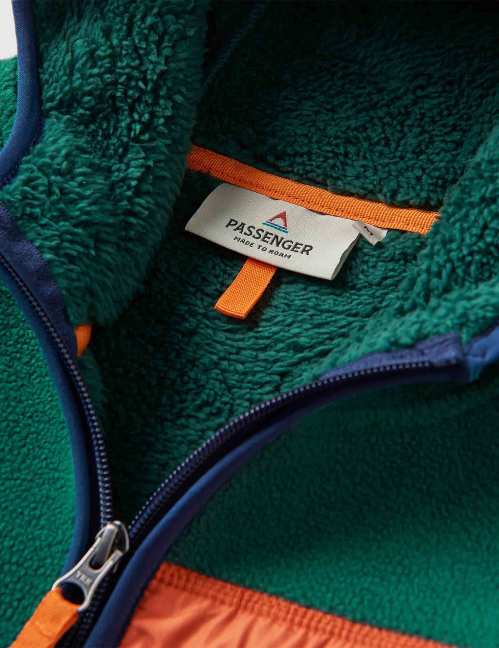 Loch Hooded Polar Fleece - Rain Forest/Rich Navy