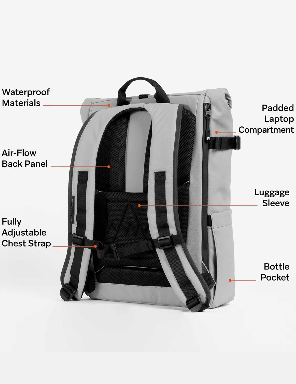 The Roll Top Backpack 20L - Concrete