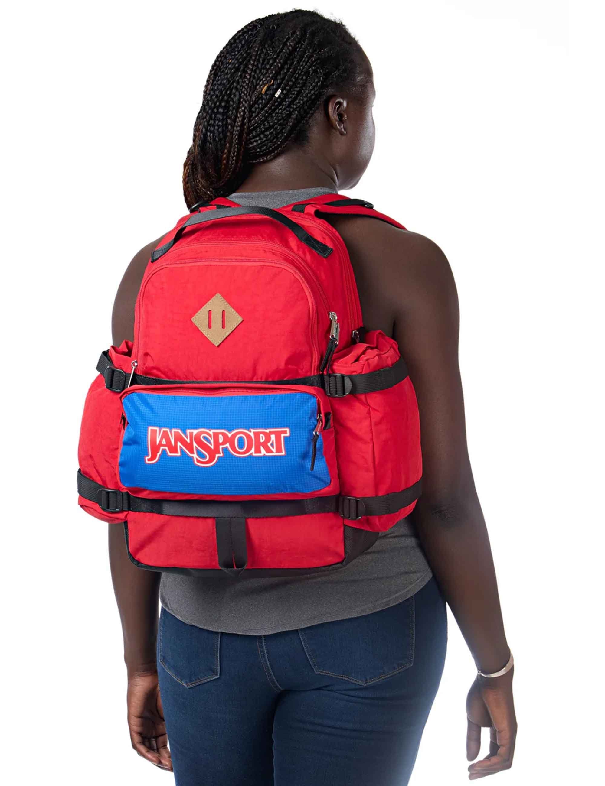 blue jansport backpack red Cool with 15-inch Laptop Sleeve, Large Computer Bag Rucksack with 2 Compartments, Ergonomic Straps, Cherry Lacquer : Electronics this icon has earned a much deserved upgrade Jansport RIGHT PACK Backpack -
