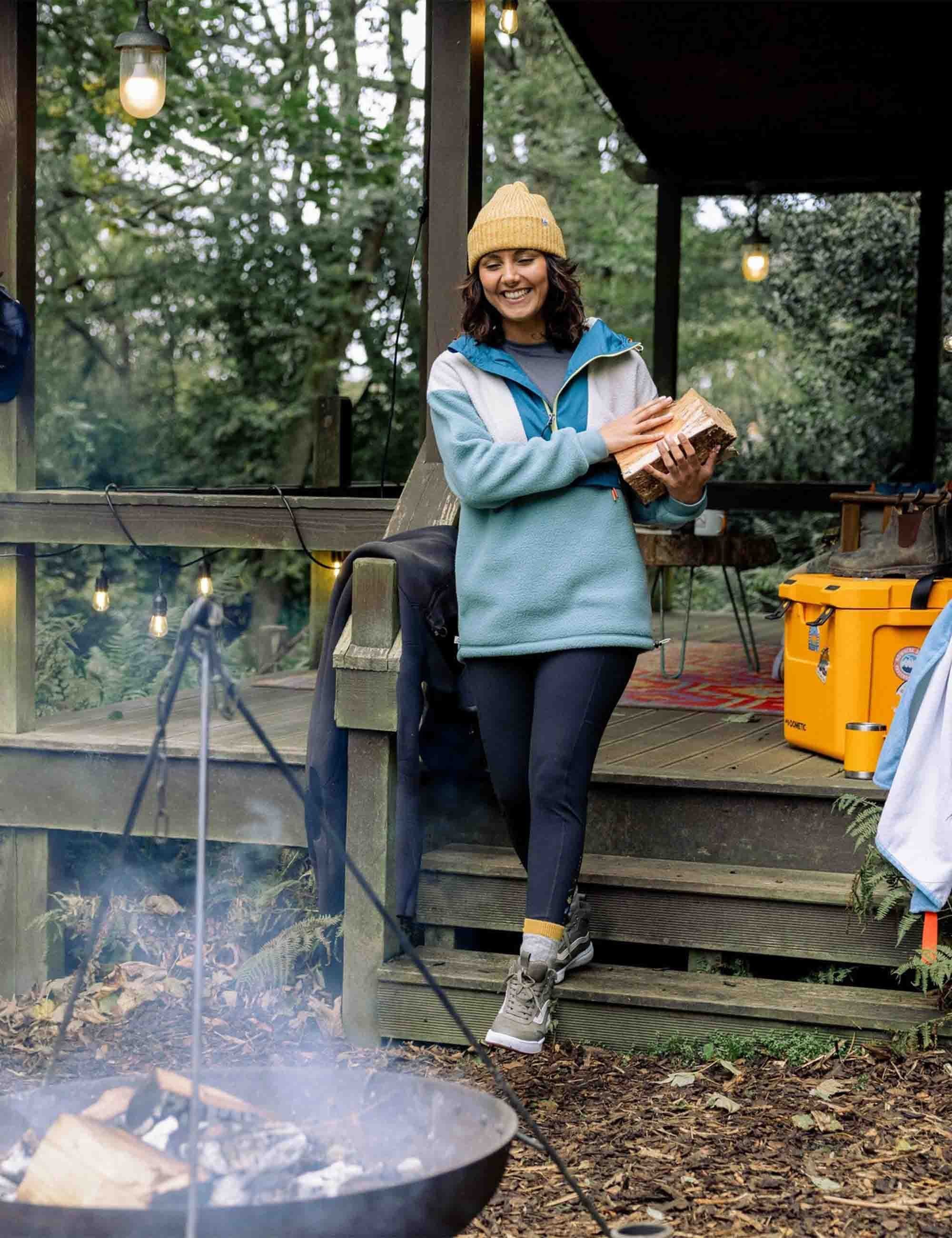 Women's Maren 1/2 Zip Hooded Sherpa Fleece - Arctic