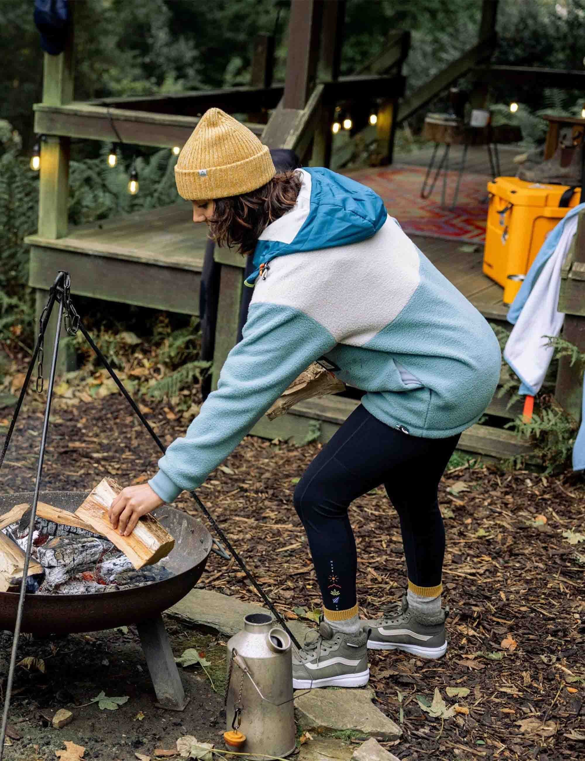 Women's Maren 1/2 Zip Hooded Sherpa Fleece - Arctic