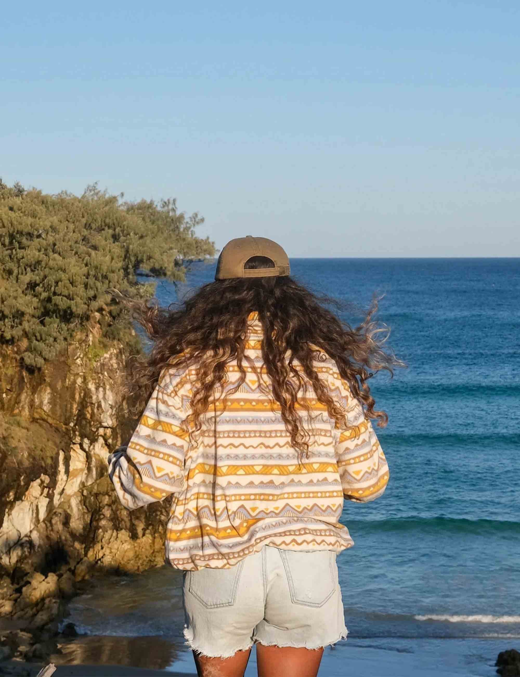 Women's Ayla 1/2 Zip PolarFleece - Mountain Geo Birch