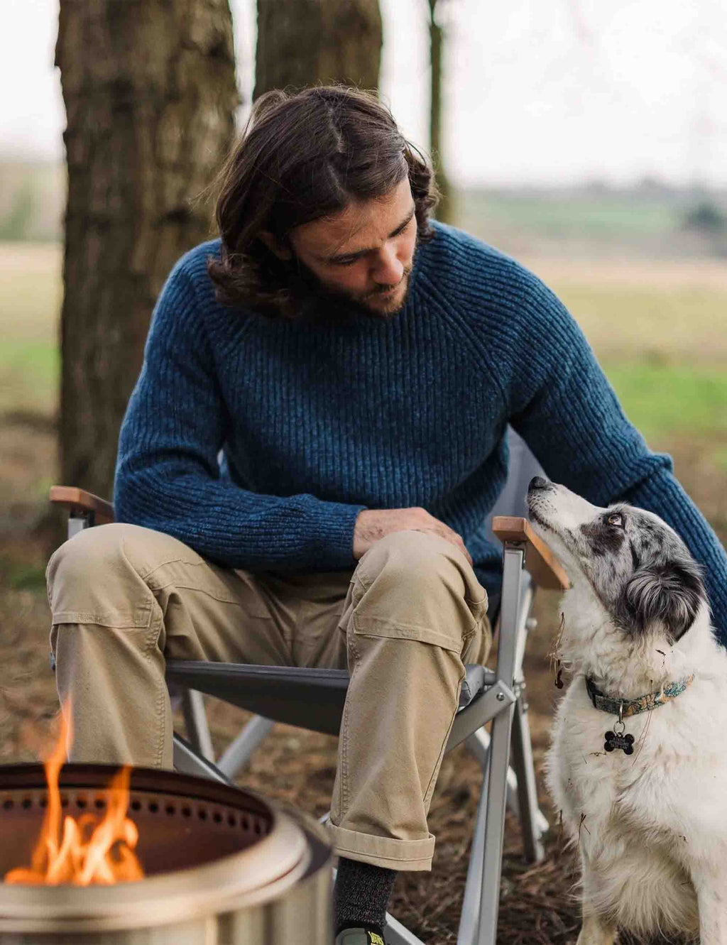 Fog Recycled Knitted Jumper - Rich Navy