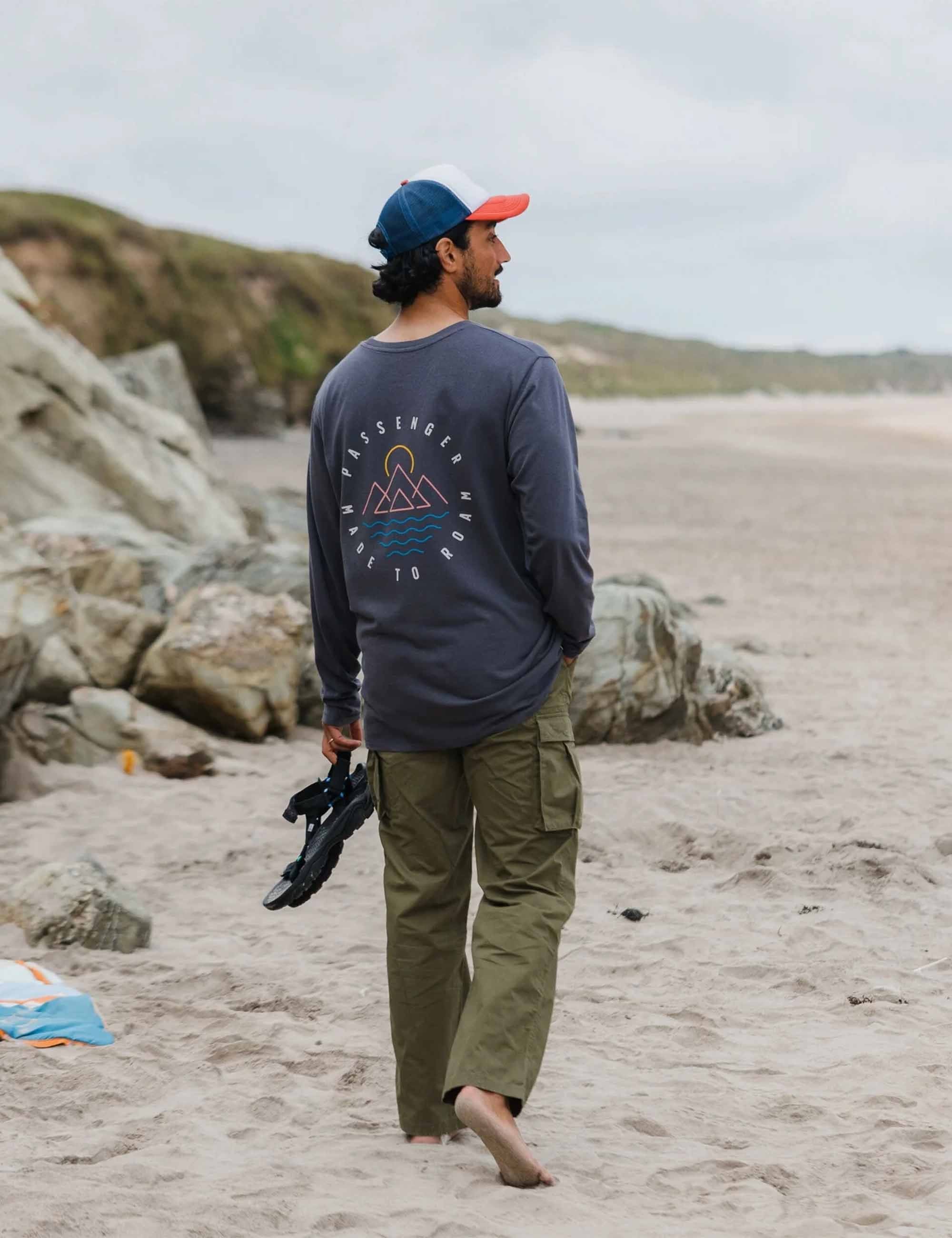 Passenger Escapism Long Sleeve Recycled Cotton T-Shirt - Faded Black