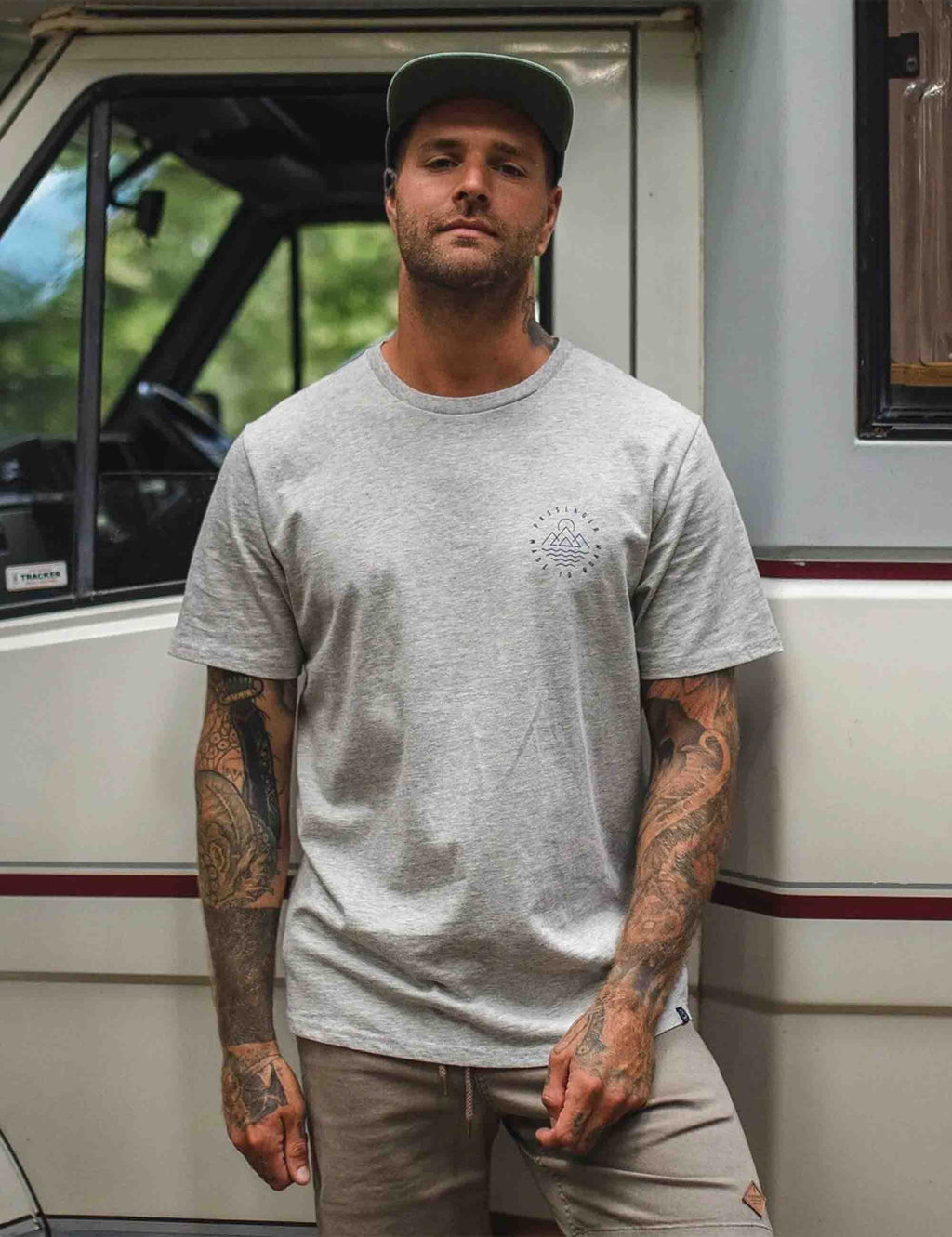 Escapism Recycled Cotton T-Shirt - Grey Marl