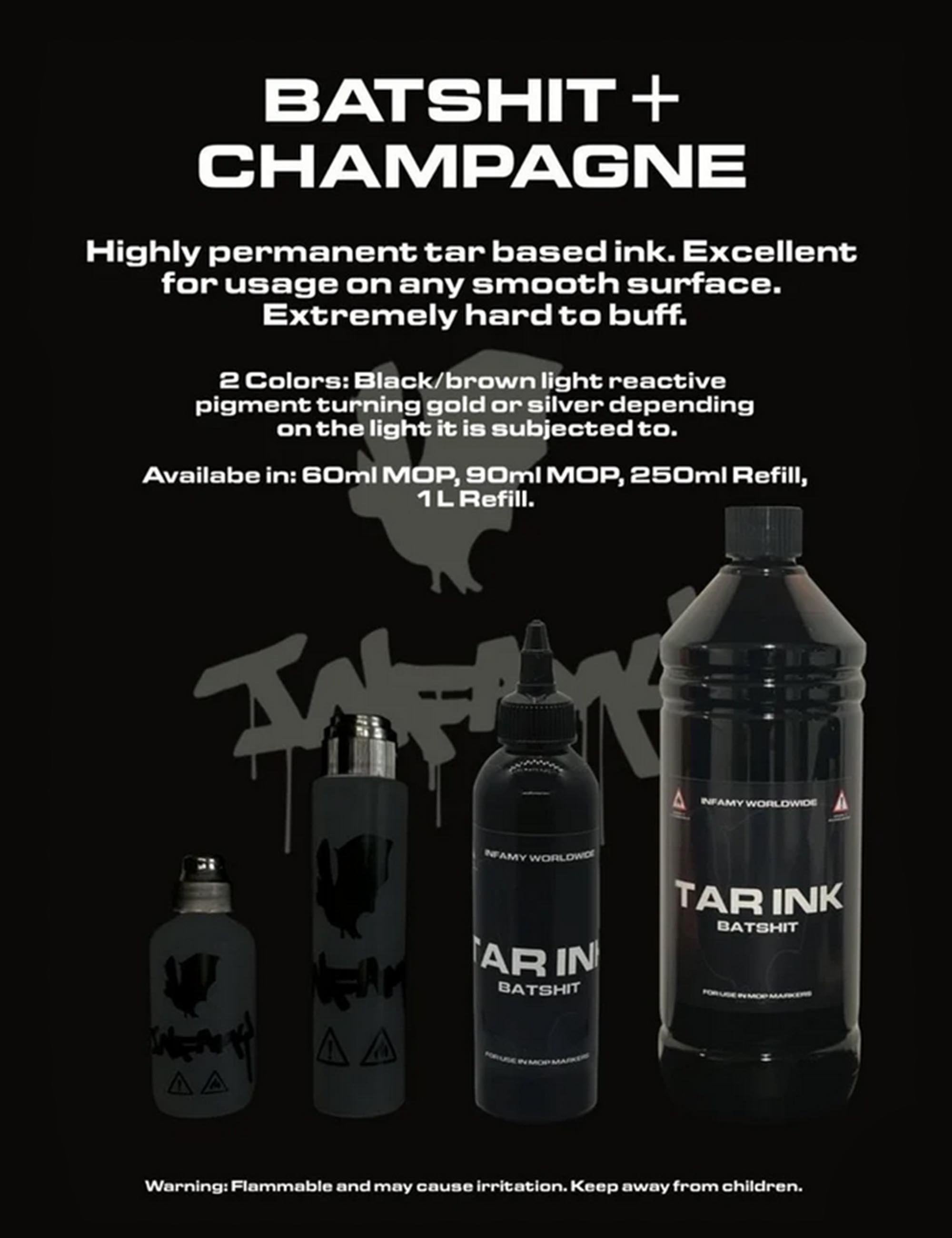 Refill (250ml) - Champagne Tar Ink