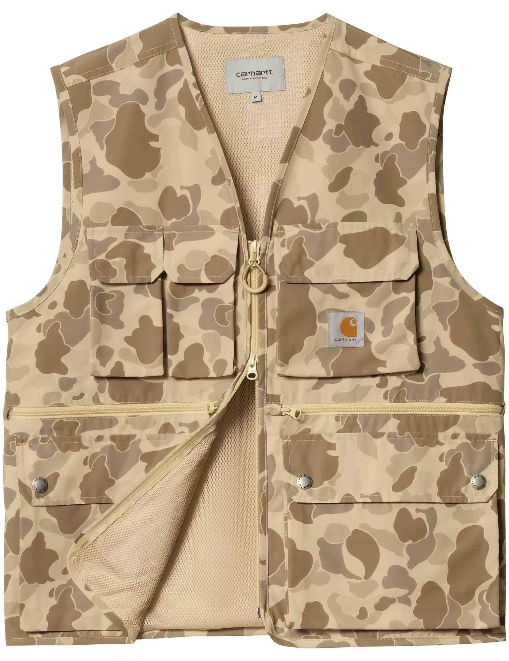 Carhartt WIP Irwin Vest - Camo Duck, Desert - Clothing from Fat