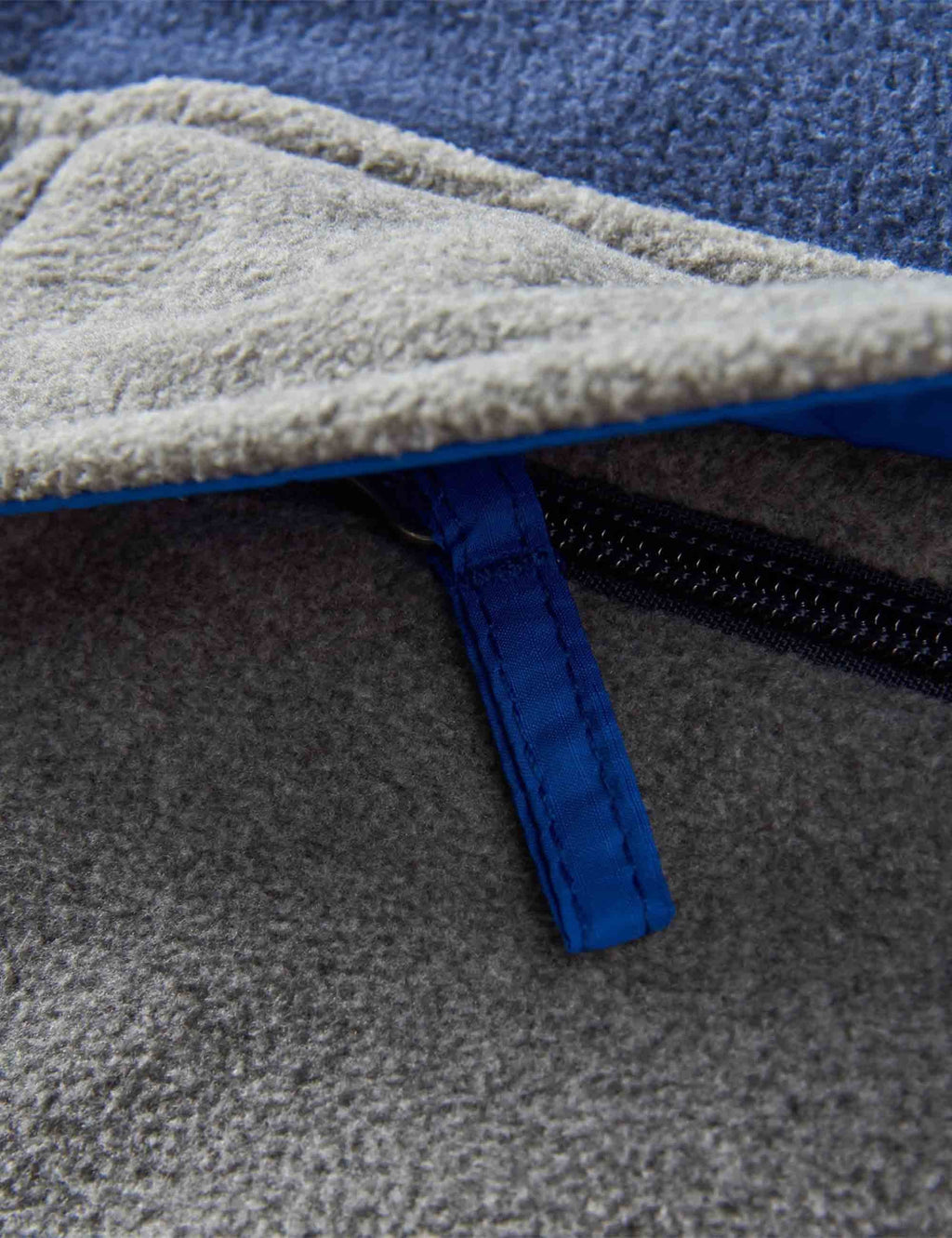 Woodland 1/2 Zip Hooded Polar Fleece - Rich Navy/Grey Marl
