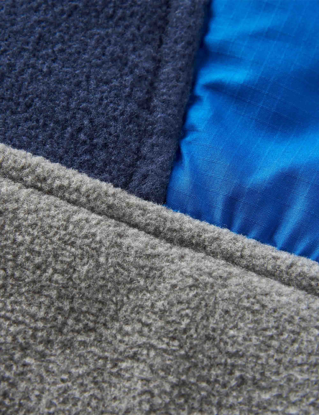 Woodland 1/2 Zip Hooded Polar Fleece - Rich Navy/Grey Marl