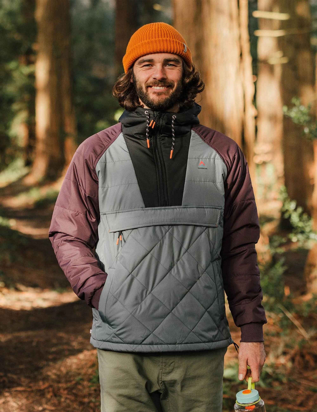 Oceanic Insulated 1/2 Zip Jacket - Storm Grey/Deep Plum