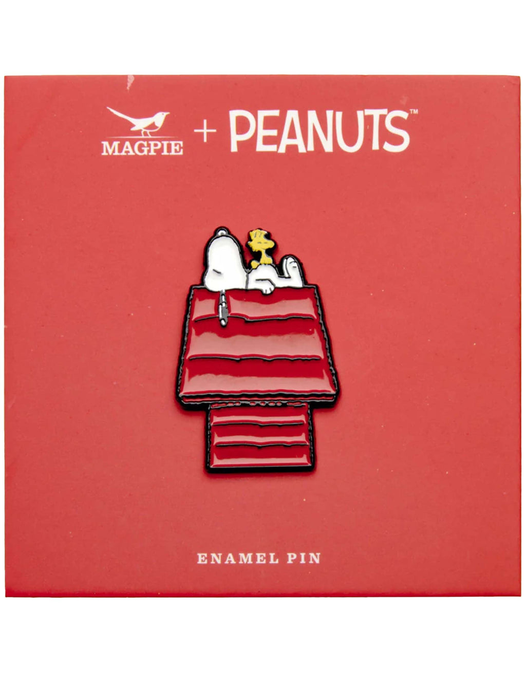 Snoopy and red house enamel pin badge with enamel detailing