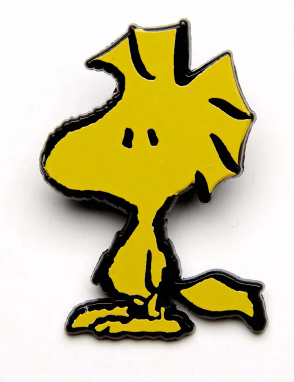Snoopy enamel pin badge, yellow Woodstock figure with black outline