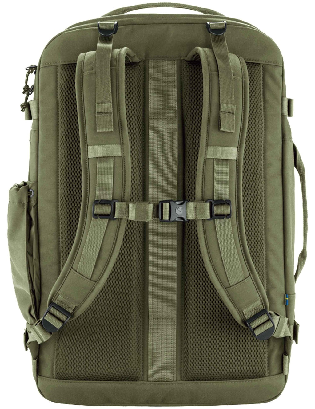 Farden carry-on pack 40L, green with ventilated back panel and adjustable shoulder straps