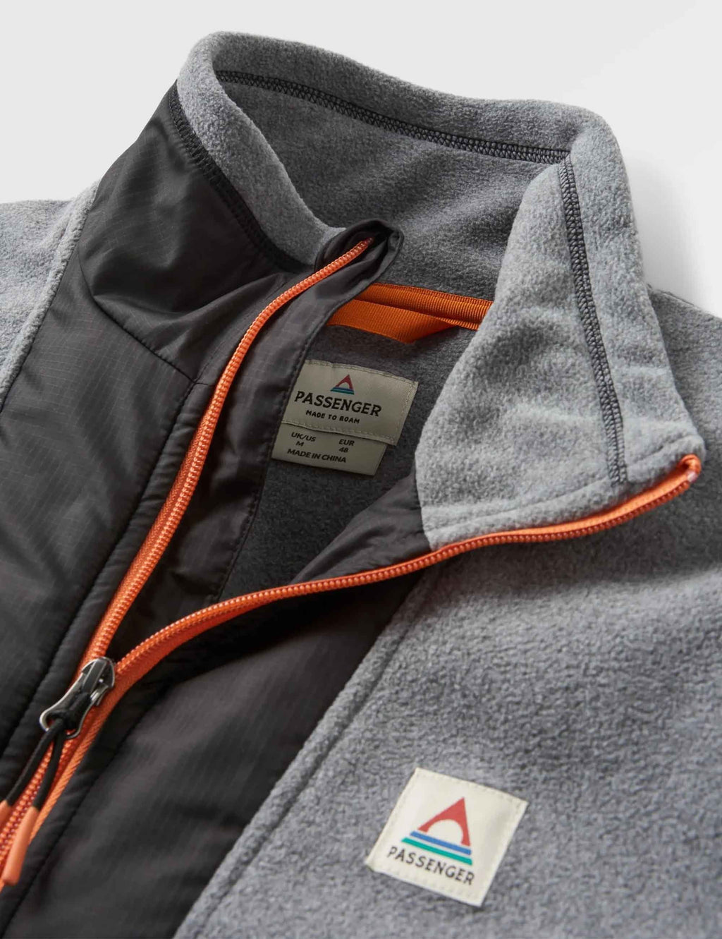 Woodland Hoodless Polar Fleece - Grey Marl/Khaki
