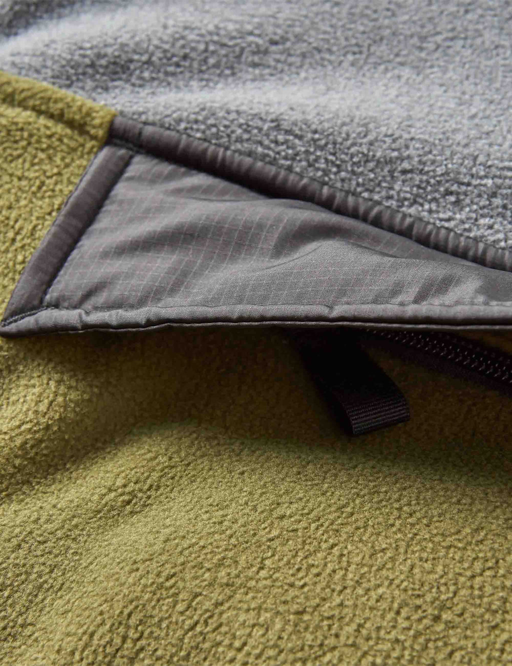 Woodland Hoodless Polar Fleece - Grey Marl/Khaki