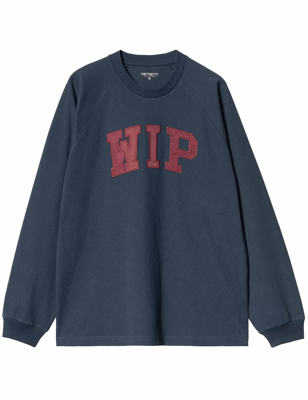 WIP Long Sleeve T-Shirt - Dusky Blue/Mulberry