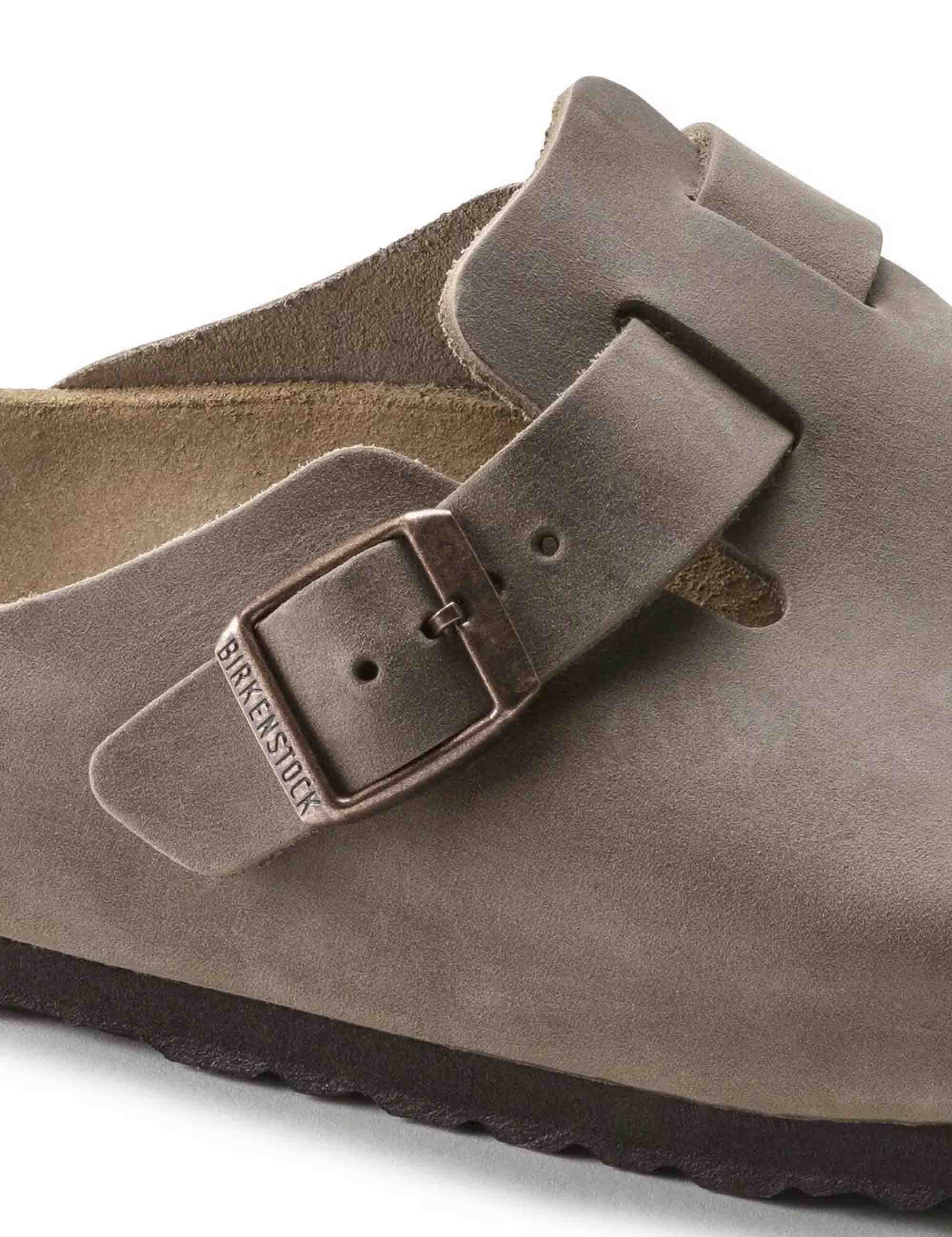 Birkenstock Boston Leather Mules LEOI - Tobacco Brown (Regular Fit)