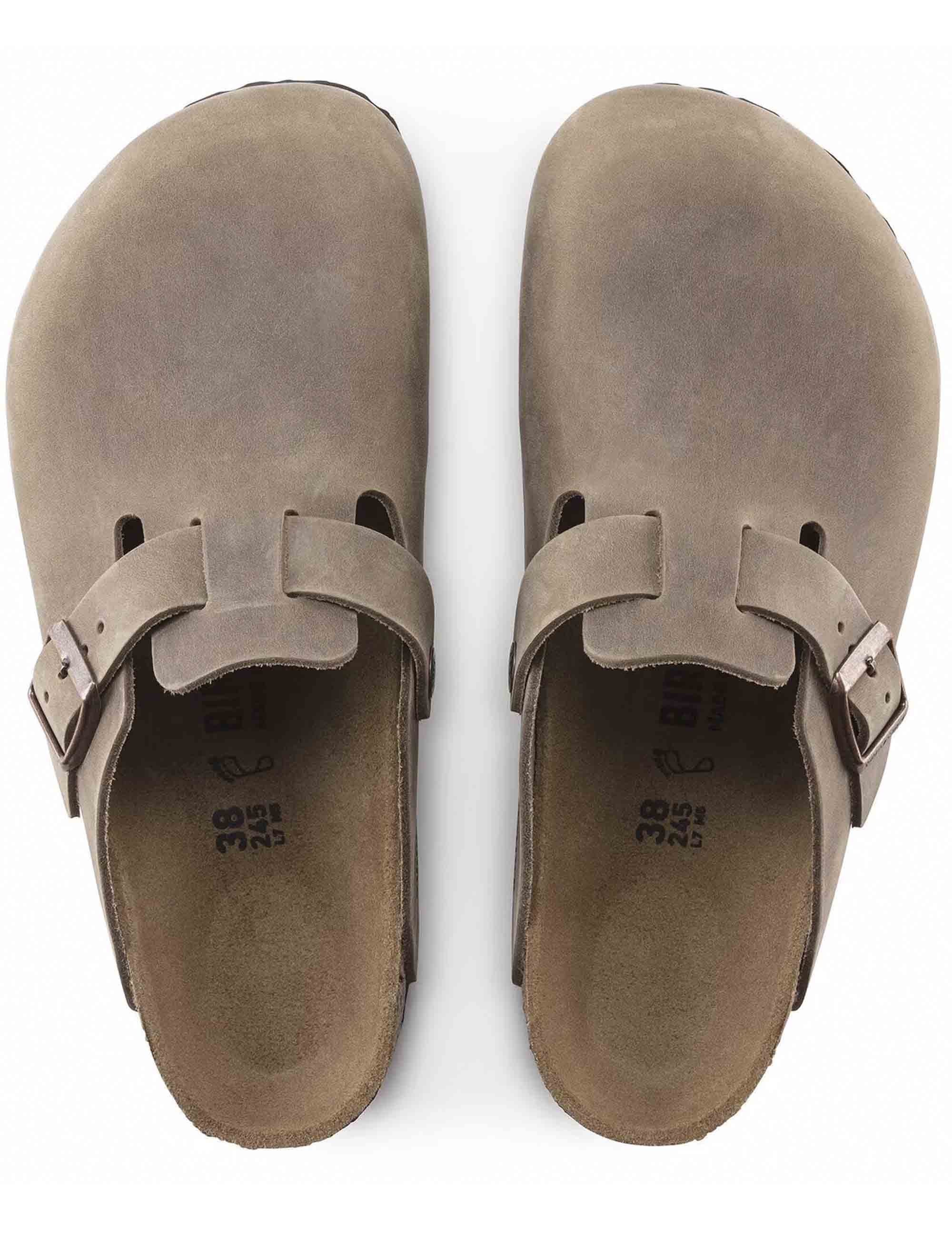 Birkenstock Boston Leather Mules LEOI - Tobacco Brown (Regular Fit)