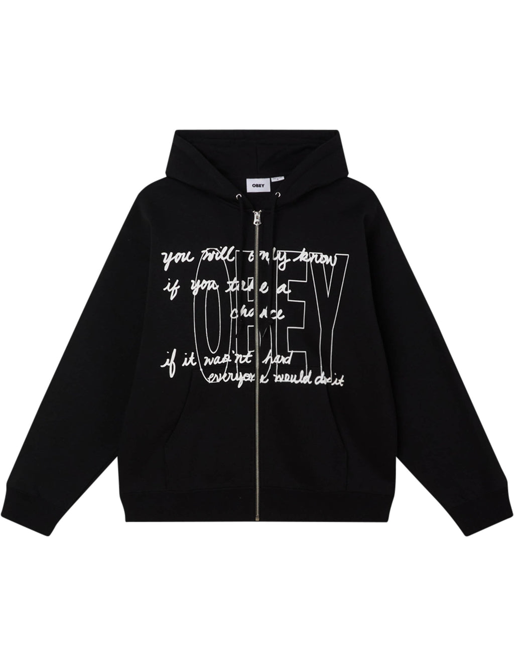 Chance Zip Hooded Sweat - Black